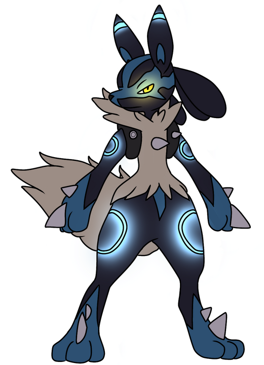 Xavier [Lucario/Shiny Umbreon Pokemon Fusion Design- Off-Base]