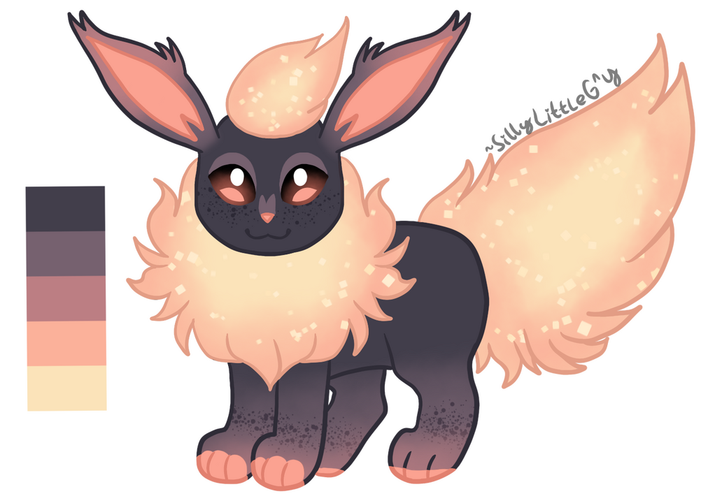 Dusk to Dawn Flareon Pokemon Design [On-Base]