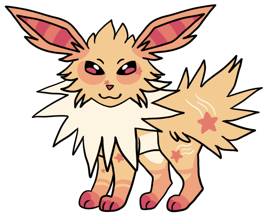 Starburst Jolteon Pokemon Design [On-Base]